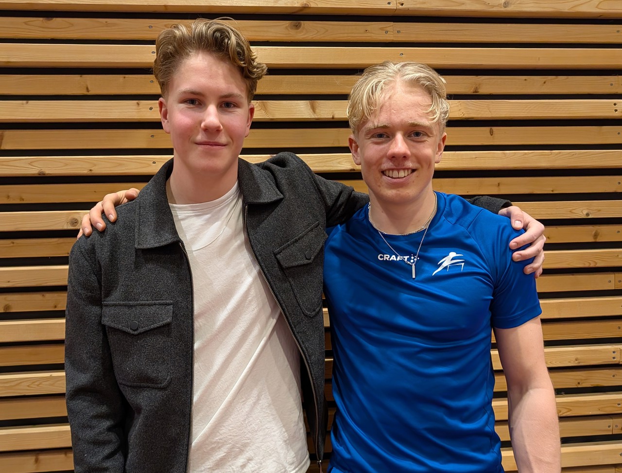 Stavtränare Jakob och Melker.