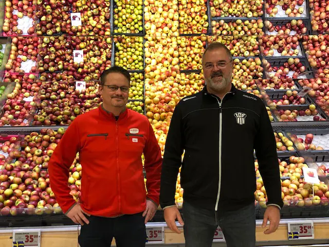 På bilden ser ni Johan Wendin, butikschef, och Henrik Wennberg, sportchef.
