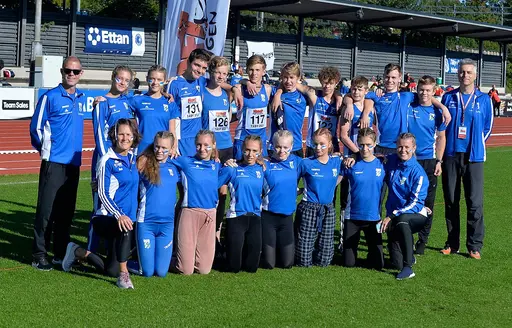 Kraftmätningen: IFK Göteborg Friidrotts mixlag i riksfinalen i Täby 2021 och våra två mixlag kvalomgången 2020 (bilder: Deca Text & Bild).