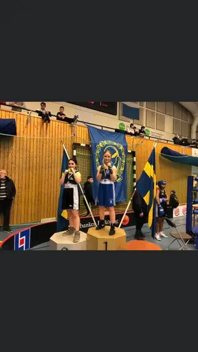 Segrare och svensk mästarinna - Kyra Reinius/Helsingborgs Boxningsklubb