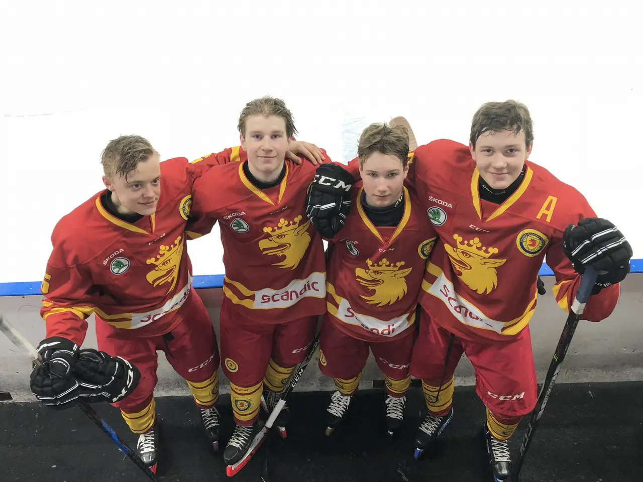 Isak Nordgaard, Gustav Thomsson, Oscar Carlzohn och Casper Conradsson-Kelvgård spelar med Skånelaget i Aprilcupen