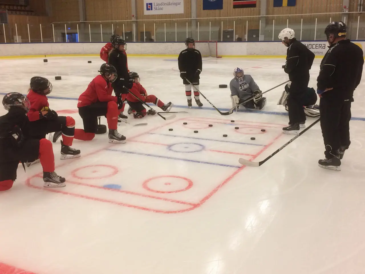Genomgång av skridskoövning på den nya, frusna, taktiktavlan!