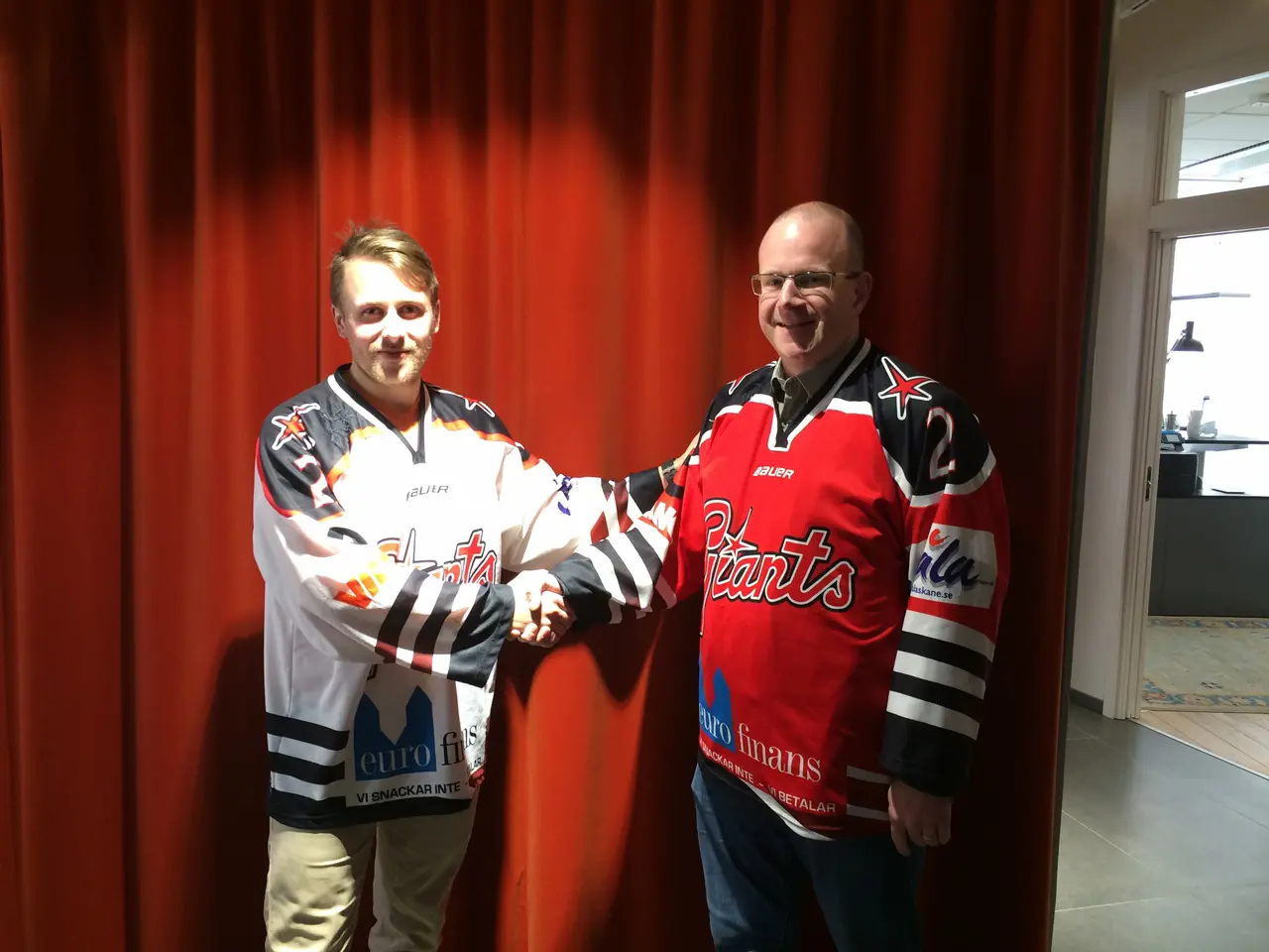 Pierre Jarlskog, Sponsoransvarig Eurofinans och Anders Thomsson, Lund Giants