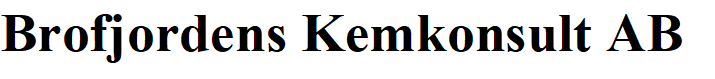 Brofjordens Kemkonsult AB