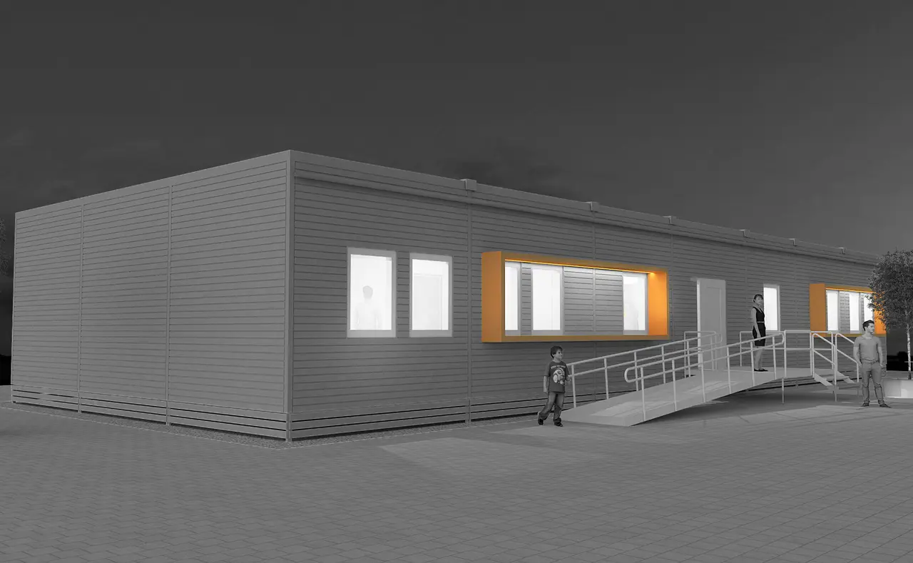 Exempel på Indus modullösning för ex. klubbstuga