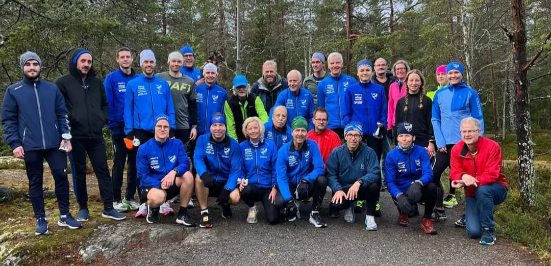 Klubbens löpargäng efter avklarat KM Foto: Thomas Björklund