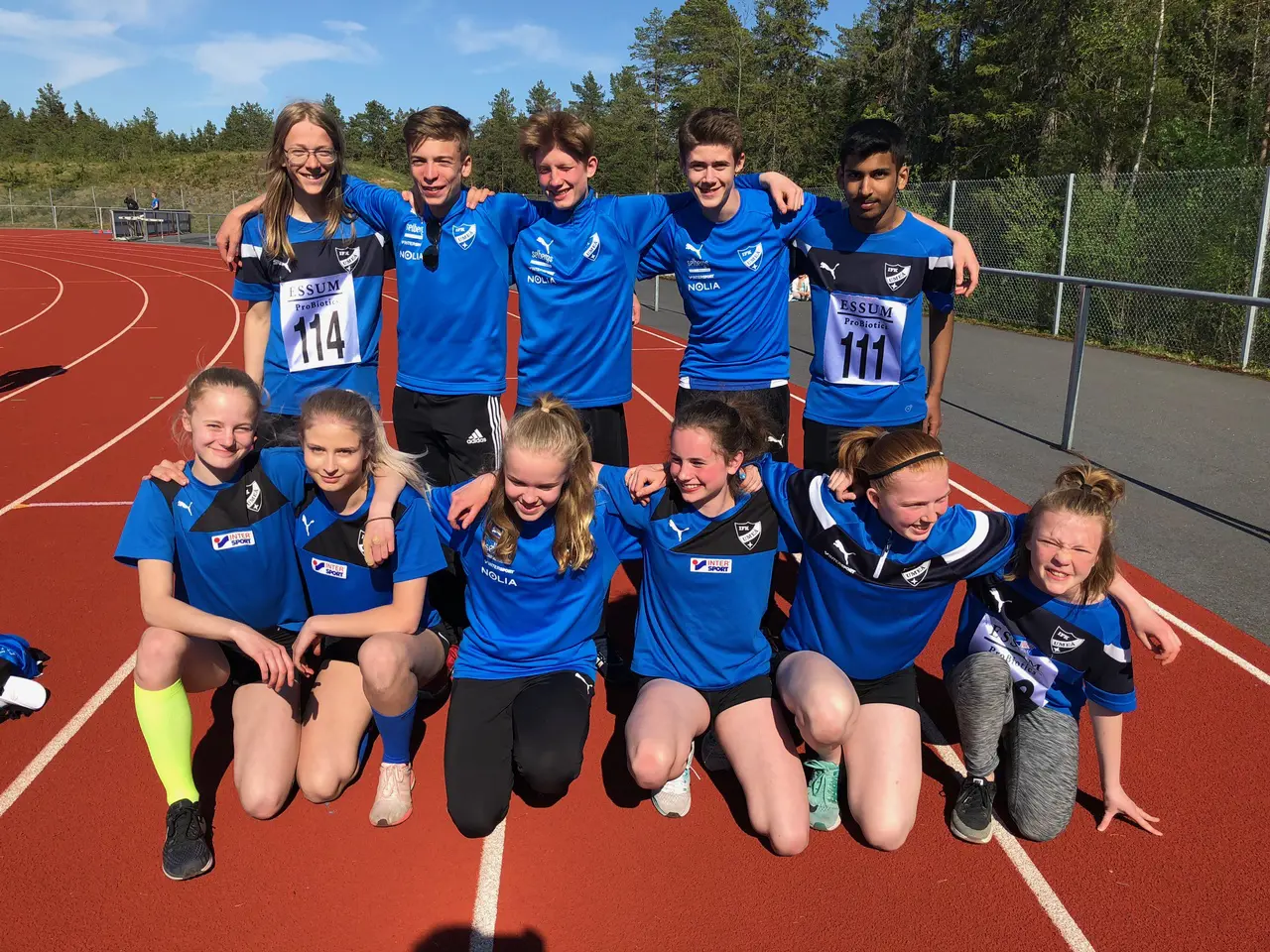 Natanael, Julian, Elvis, Vilmer, Haris, Stella, Elin, Linn, Elin, Kerstin och Ebba. Isac saknas.