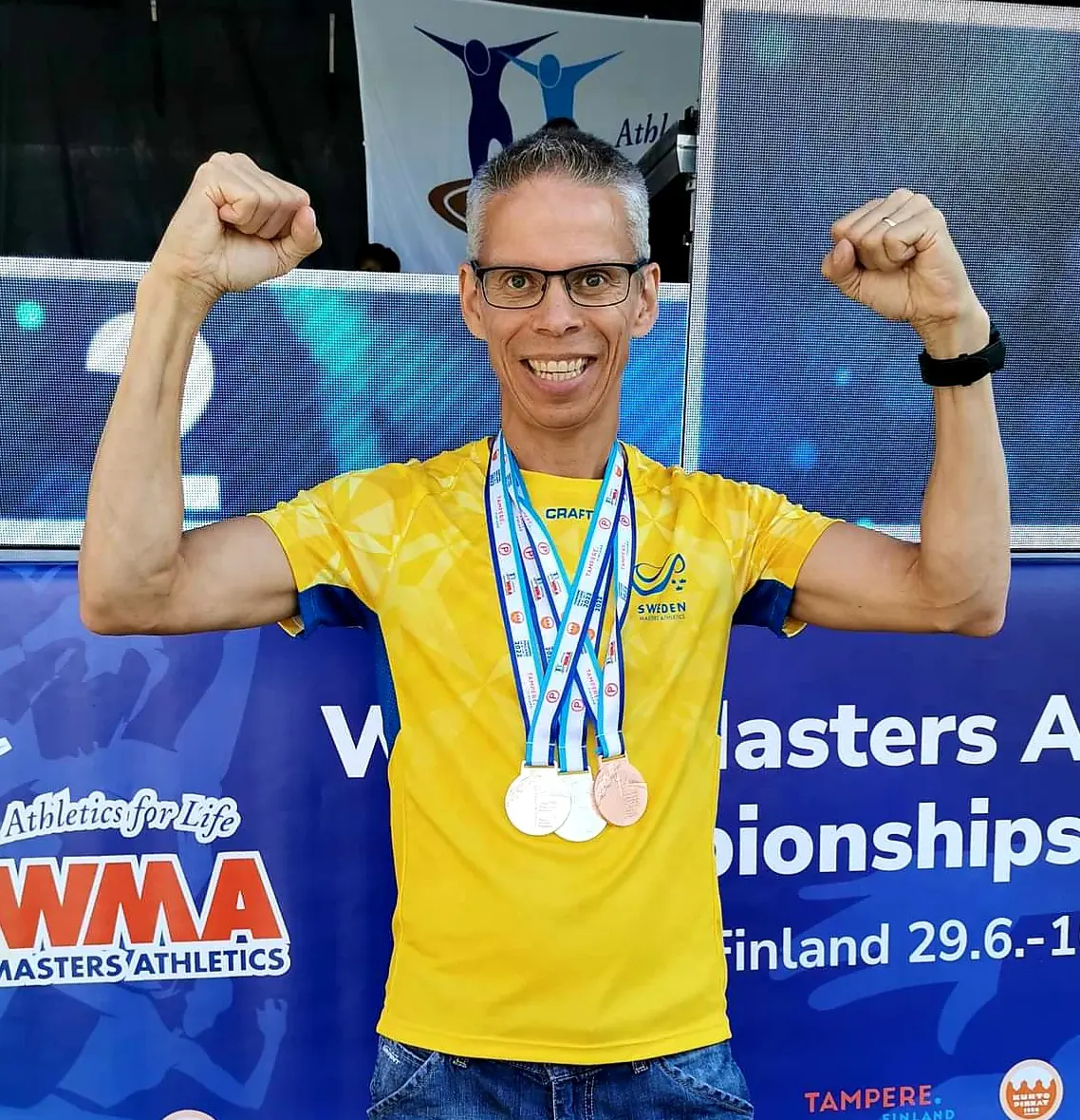 Triss i medaljer på veteran-VM för Göran Jonsson