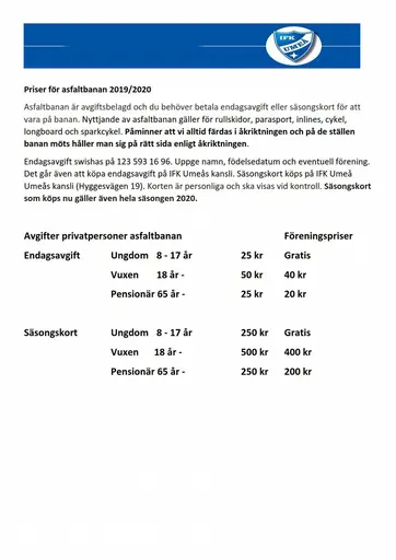 Här finns banskiss, regler och information om kortpriser