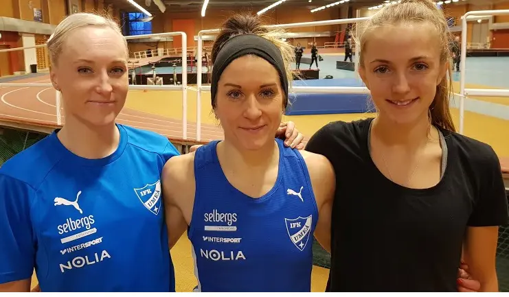 Topptrion på damer 3000 m med Angelica Strandberg(10.22,35) , Charlotte Andersson (9.53,38) och Olivia Weslien (9.54,89)