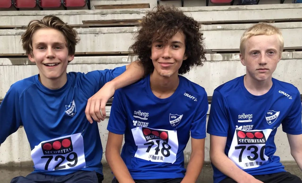 P15 2000m - Leif, Lucas och Kian