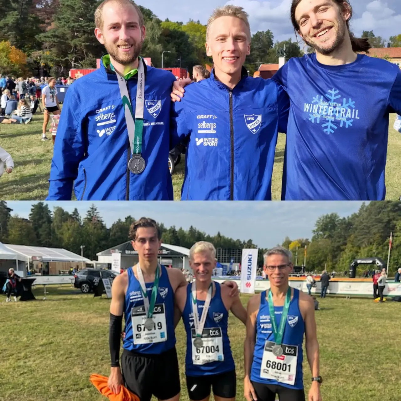 Nedre bilden: Jonathan Edman, Erik Linnér och Göran Jonsson. Övre bilden: Martin Nilsson, Karsten Meier och Rasmus Nilsson.