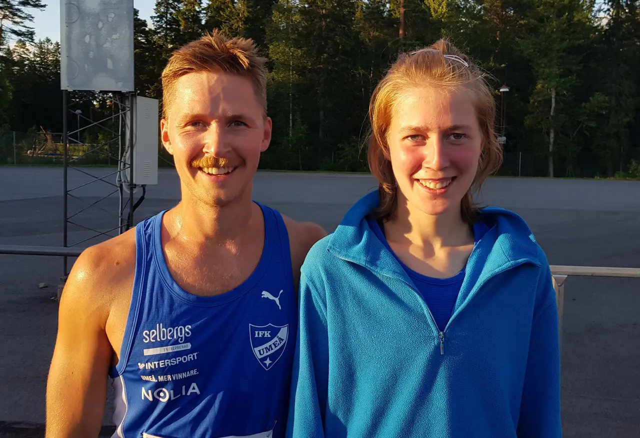 Kvällens segrare: IFK:arna Ludvig Werkmäster och Evelina Henriksson