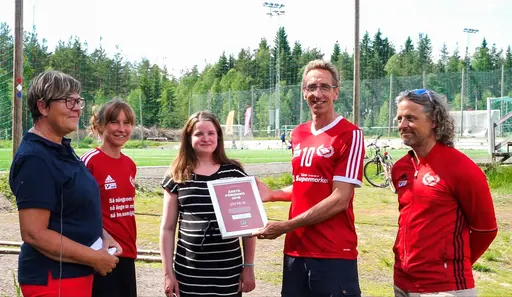 Besöket vid styrelsemötet respektive prisutdelningen av Årets idrottsförening i somras