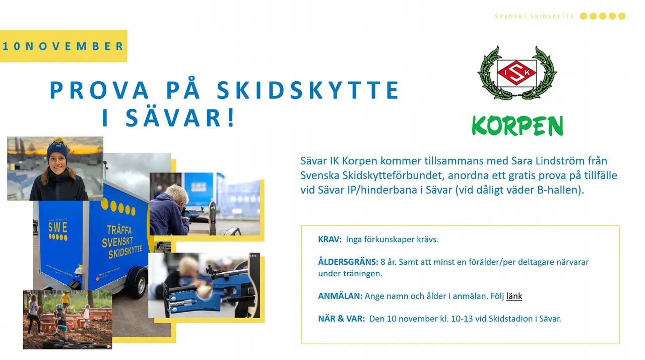 Både barn, ungdomar och vuxna är välkommen att prova på!