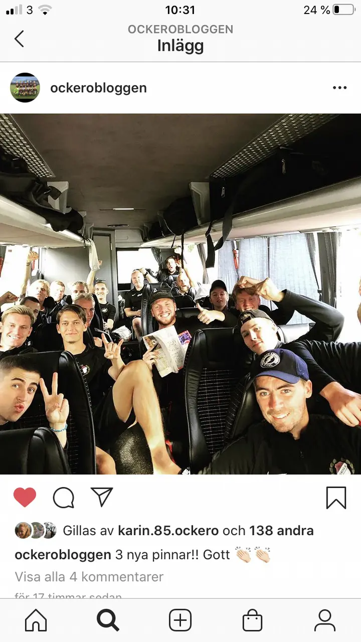 Bussen på väg hem