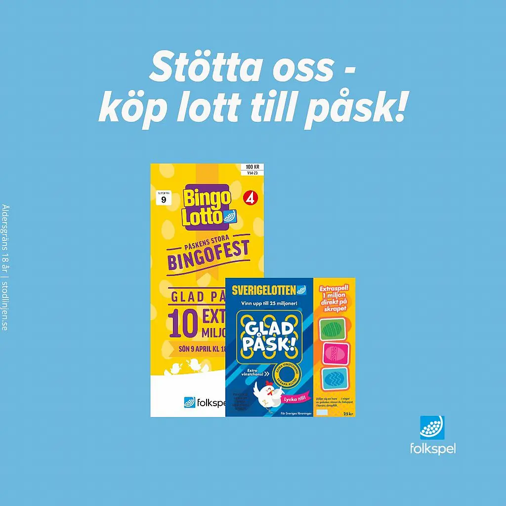 Köp dina bingolotter till påsken via Åsa IF!