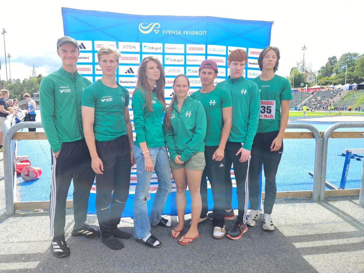 Från vänster; Love, Jakob, Therese, Julia, Viktor, Vincent och Nils