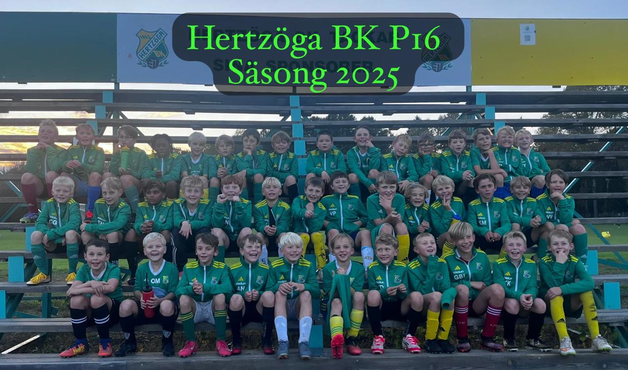 Lagfoto HBK P16 i samband med säsongavslutning 2025