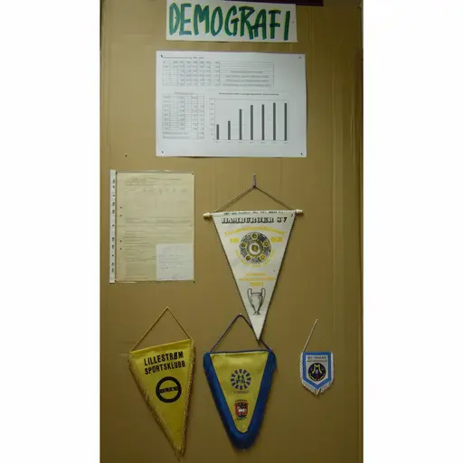 Bilder från stolpe 6; "Supporterklubben", "Bingolotto", "3 utvecklingsfaser" och "Gravas demografi"