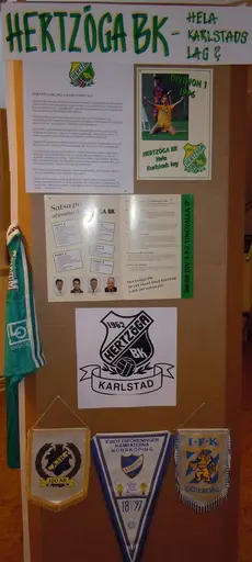 Bilder från stolpe 7; Frisparken, Fyrverkeri o kåseri, Hela Karlstads lag? och HBK Karlstad