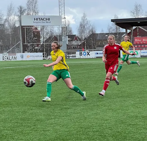 Det var en jämn match där Piteås enda mål var en retur av Minou Boman, efter ett fint skott av Lisen Stenberg.