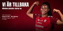 Piteå Dam och OBOS Damallsvenskan är tillbaka på LF Arena 