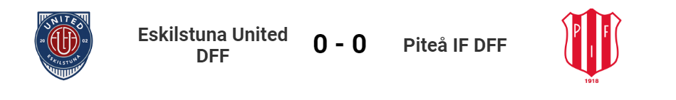 Bortamatchen mot Eskilstuna United DFF slutade 0-0.
