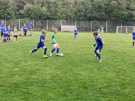 Ledarna, Erik och Gita tittar på matchen med spänd förväntan.