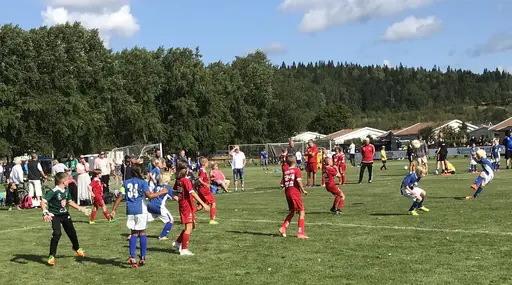 Nabben cup 2018. På fm jämna matcher mot två Skövde AIK-lag i strålande sol. På em tuffare motstånd mot Skultorp och Mullsjö i molnigt väder med lite regn på slutet. Glada miner som vanligt ändå!