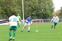 Simon Gustafsson gav ESK ledningen i den oavgjorda kvalmatchen mot BK Spark. Bild: Västgöta-Bladet.
