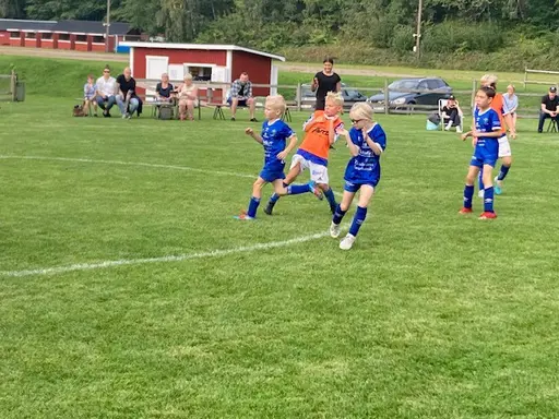 Ledarna, Erik och Gita tittar på matchen med spänd förväntan.