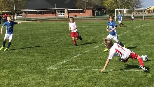 Strålande sol, fin gräsmatta och underhållande spel i Varnhem!