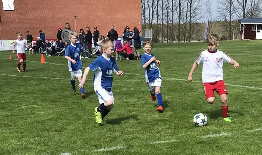 Strålande sol, fin gräsmatta och underhållande spel i Varnhem!
