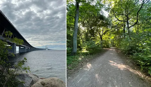 Fina omgivningar ner mot Lernacken, Brofästet och Hammars Park