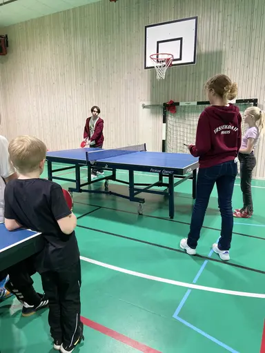 Bild: Händelser och medlemmar i VIF BT i Högåsskolans gymnastiksal. Foto: (1) Emilia Loberg, (2-12) Victor Karlsson/VIF Bordtennis