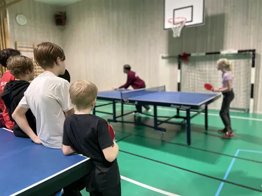 Bild: Händelser och medlemmar i VIF BT i Högåsskolans gymnastiksal. Foto: (1) Emilia Loberg, (2-12) Victor Karlsson/VIF Bordtennis