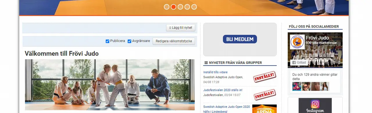 Klicka på knappen Bli Medlem för att komma till formuläret.