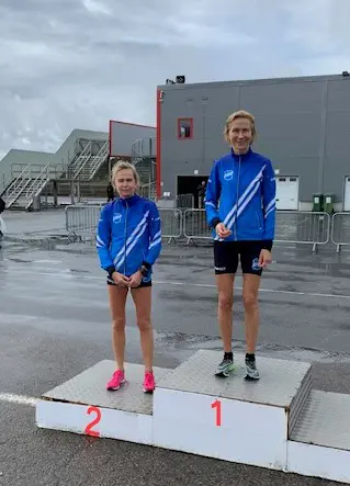 Karin Schön och Christina Johansson på prispallen i Anderstorp