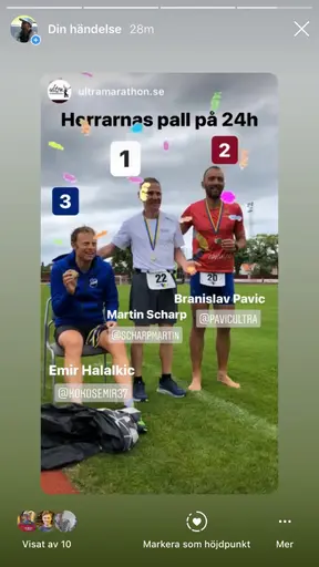 Emir Halalkic, tog brons i Skövde 24-timmars, Riksmästerskap