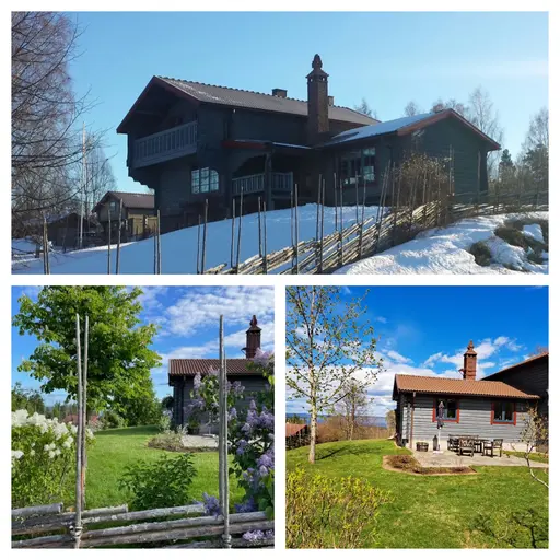 Byängsgården vid olika årstider. 