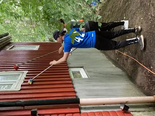 Städdag och renovering av Sportstugan