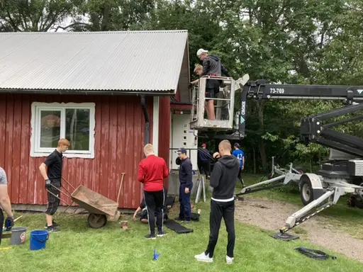 Städdag och renovering av Sportstugan
