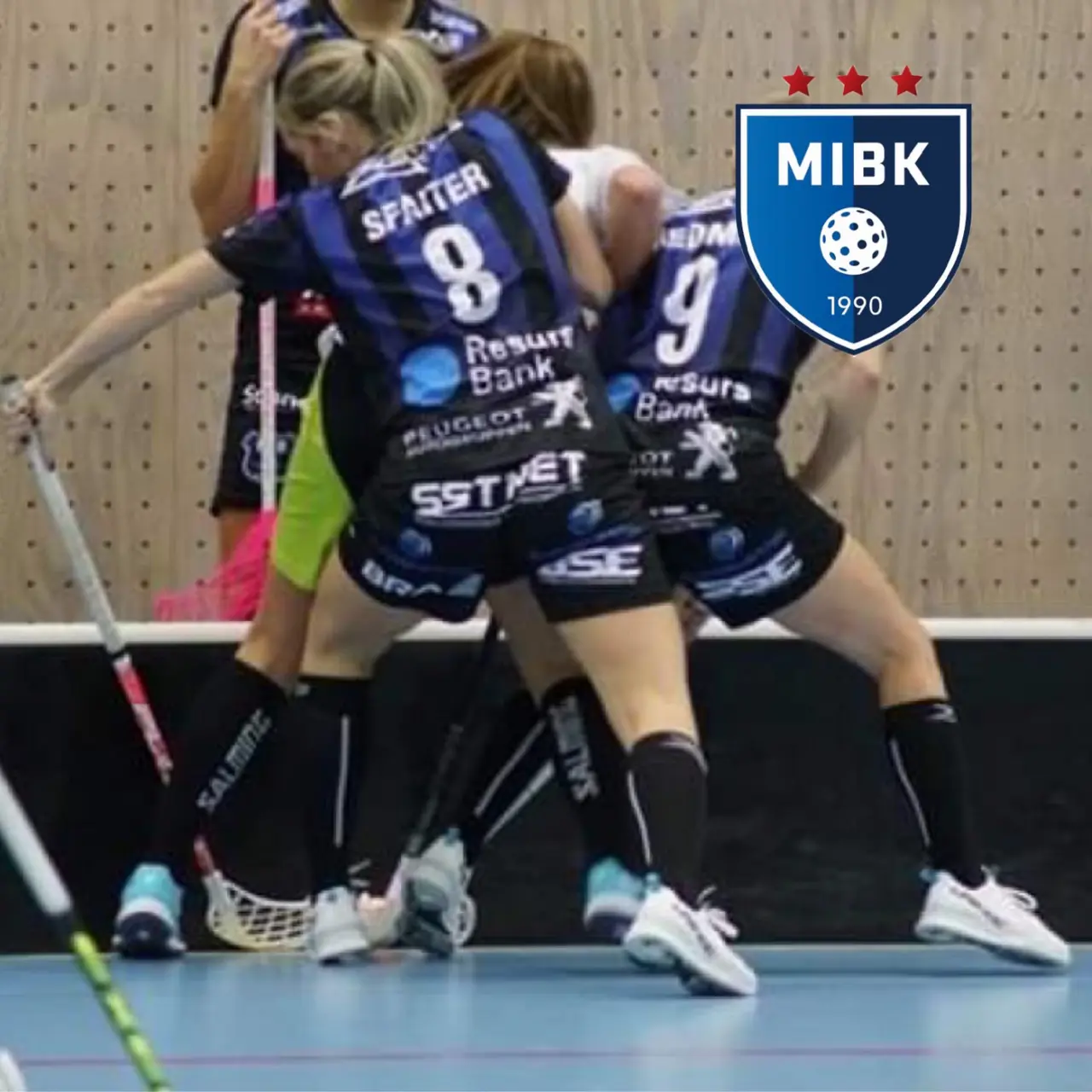 Julia, nummer 8, där hon kanske trivs som bäst; sargduell & närkampsspel.