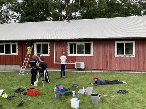 Städdag och renovering av Sportstugan