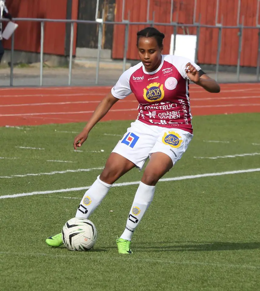 Ariam Berhane är tillbaka i Uppsalatröjan efter ett år i Djurgården. Foto - Tobbe Bengtsson.