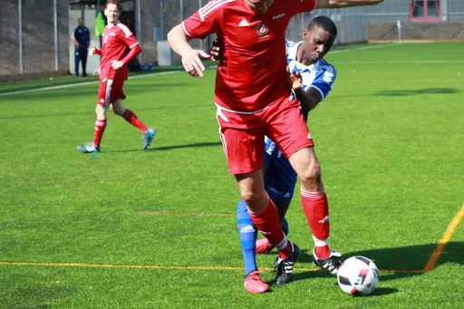 Marcus Minari, Bakari "Jo" Kinteh, Marcus Blomquist mot Jan Tauer samt Max Whitman på linjen