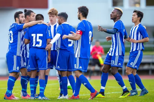 Elliot, Engin, inför straffen, straffen i mål, målglädje, Mackan, Ralph, Frans, målglädje, Elliot, mer målgädje, Bäst i lagen: Ralph Paye och Abdoul Diallo
