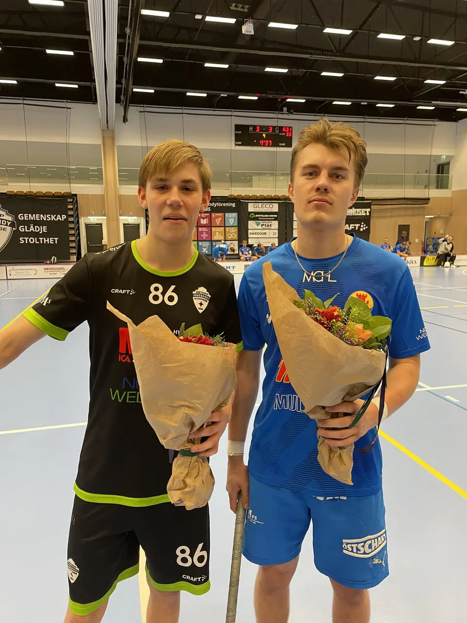 Loke Lindblom och Hobbe Janefrid blev matchens lirare i respektive lag.