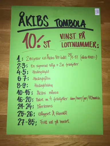 ÅKIBS  Tombola
